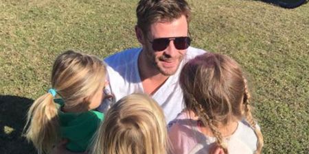 Chris Hemsworth dancing to Miley Cyrus with his kids is what we needed to see today