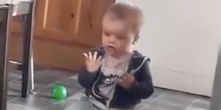 Cork baby is completely amazed after seeing sunshine for the first time