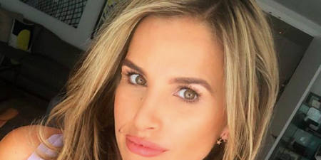 Vogue Williams wore an Irish designer to Millie Mackintosh’s wedding and WOW