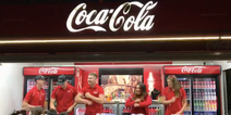 These Coca-Cola workers performed a dance during the Bruno Mars concert and it was class