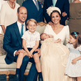 Such a cute moment between Princess Charlotte and Prince Louis at his christening