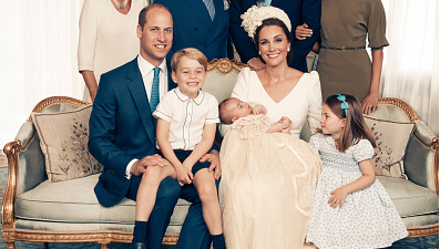 Such a cute moment between Princess Charlotte and Prince Louis at his christening