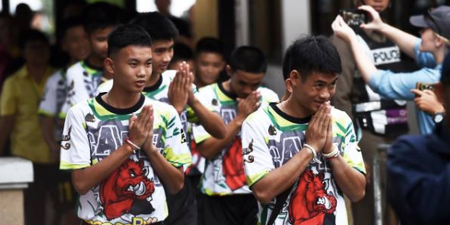Thai boys give first interview since been rescued from the flooded cave