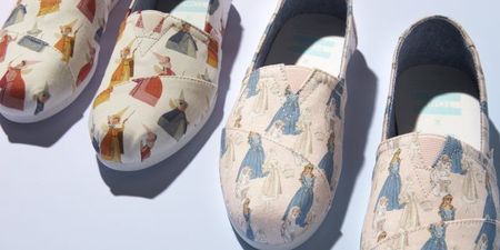 Sleeping Beauty TOMS are here, and they’re completely magical