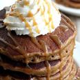 These caramel latte pancakes are absolutely brunch goals