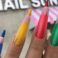 Colouring pencil nails are a thing, and they’re SO impractical