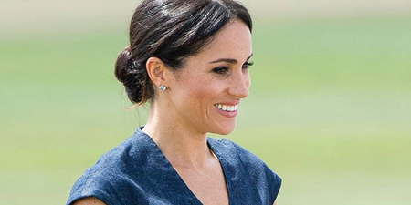 The gorgeous clutch Meghan Markle is carrying today is now on sale