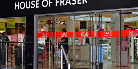 House of Fraser in Dundrum will NOT be honouring gift cards from now on