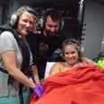 A woman gave birth to a baby boy at 1,400 feet in a helicopter