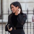 Meghan Markle just arrived to her first solo royal event, and her dress is AMAZING