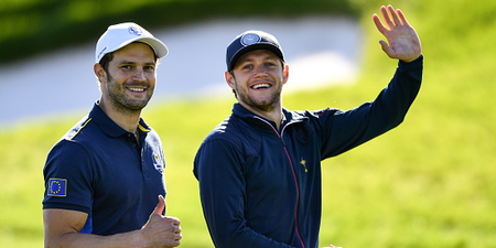 10 images of Jamie Dornan and Niall Horan playing golf because we REALLY love the sport