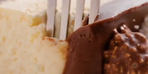This gooey Ferrero Rocher cheesecake literally has us drooling