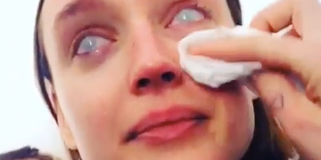 Irish model breaks down on Instagram as she’s made walk the runway in mesh contacts