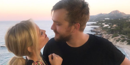 ‘He’ll kill me’: Laura Whitmore posts saucy bed pic for Iain Stirling’s birthday