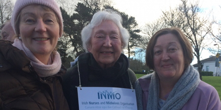 86-year-old former nurse joins strike in Waterford