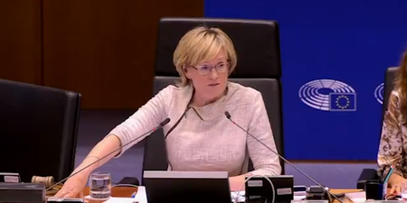 Irish MEP Mairead McGuinness handled hecklers in the European Parliament like a pro