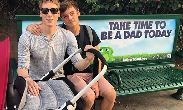 Tom Daley and Dustin Lance Black say the cutest thing about their son and awww!