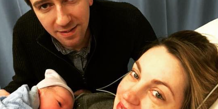 Simon Harris’s two-month-old daughter is the absolute image of him in new photo