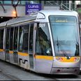 A woman has died after being struck by a Luas tram this morning