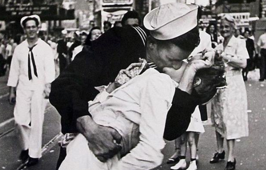 kissing sailor