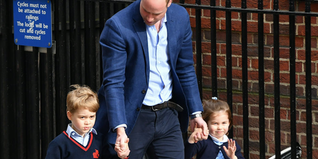 This side by side photo shows how alike Princess Charlotte and Prince William are