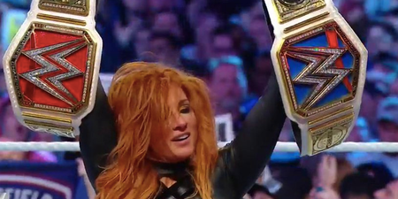 Becky Lynch crowned double WWE champion at last night’s WrestleMania