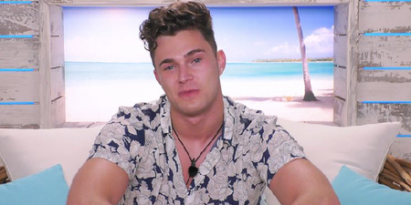 Yikes! Curtis is in a serious love triangle on tonight’s episode of Love Island