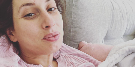 Stacey Solomon has shared the first photo of her newborn and he is delicious
