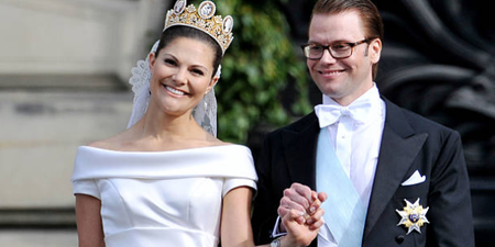 We are WEAK for the stunning pink dress that Princess Victoria of Sweden just wore