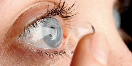 A contact lens that lets you zoom in when you blink twice has been invented