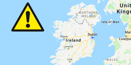 Met Éireann has issued a weather warning for ten counties