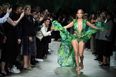 Jennifer Lopez just walked the Versace runway in a recreation of THAT Grammy’s gown