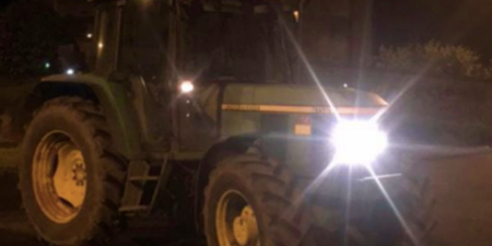 Gardaí stop and safely intercept a 12-year-old boy that’s driving a tractor in Meath