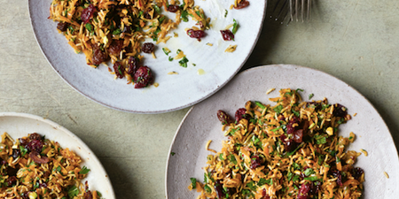 Put your holiday downtime to good use and cook up some of Donal Skehan’s jewelled herb and rice salad