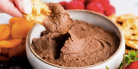 Chocolate hummus is surprisingly delicious and takes minutes to make