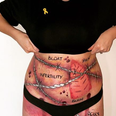 Irish singer RuthAnne shines a light on endometriosis with a powerful bodypaint picture