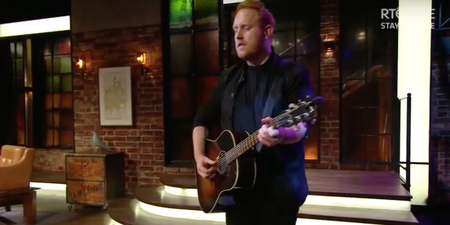 WATCH: Gavin James performs emotional rendition of Over The Rainbow on The Late Late Show