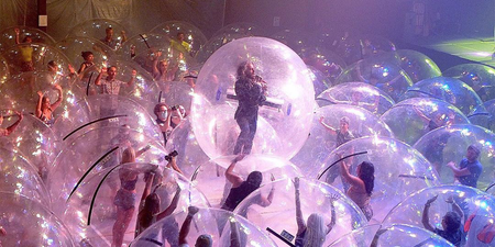 Concert puts fans and band in socially distant plastic bubbles