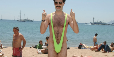 You can now get a bodysuit akin to the Borat mankini, if that’s your thing