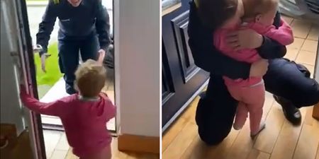 WATCH: Irish mother reunites with her child as she returns from Navy ship
