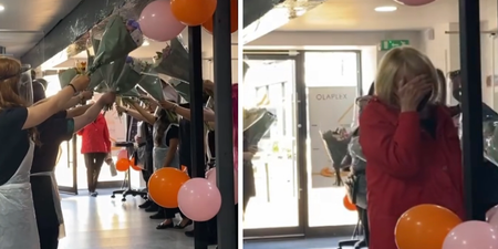 WATCH: Hairdresser retires after 60 years service and is greeted by guard of honour