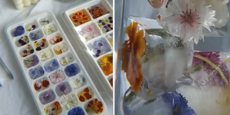Floral ice cubes are the summer trend you need for any garden party