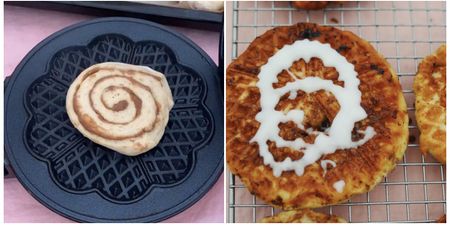 Cinnamon rolls baked in a waffle maker might just be our favourite new food trend