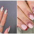 Candy cane tip nails are trending – and they are just perfectly festive