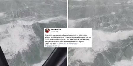 WATCH: Lighthouse keeper’s footage of raging sea as Storm Barra batters Irish coast