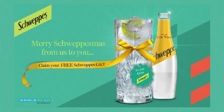 Schweppes is putting the fizz into Christmas by giving you a complimentary G&T on your next night out!