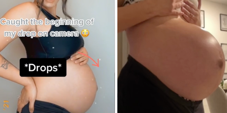 Mum-to-be catches moment her bump starts to ‘drop’ on TikTok