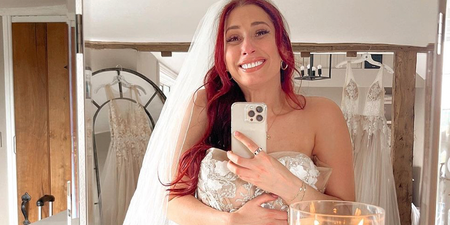 Stacey Solomon in tears as she picks out dream wedding dress