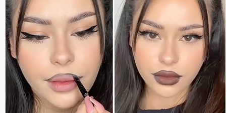 Winged lip liner is trending and we’re obsessed