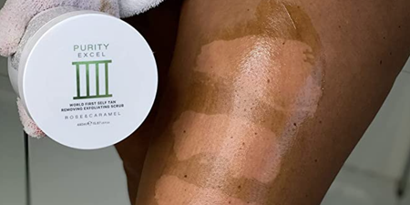 This exfoliator is going viral for removing tan in 1 minute